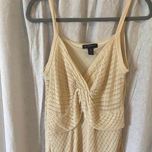 Cream Sweater Tank - Crochet - INC - 1X